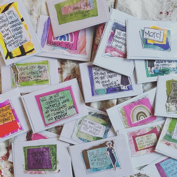 Other - Handmade blank inside greeting cards with a sassy flair (10 pack)